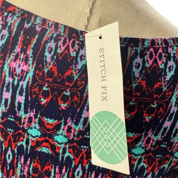 Market & Spruce MAEBY Abstract Long Sleeve Knit Dress NEW Size Medium - Picture 5 of 12